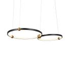 Lustre Pendente Skylight Circles 3075 Preto Led Bivolt Lustre Pendente Skylight Circles 3075 Preto Led Bivolt