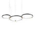 Lustre Pendente Skylight Circles 3076 Preto/Dourado Led Bivolt Lustre Pendente Skylight Circles 3076 Preto/Dourado Led Bivolt