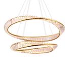 Lustre Pendente Skylight Domino 4017 Dourado Led Bivolt Dourado-transparente