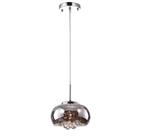 Lustre pendente soho vidro cromado translucido com cristais