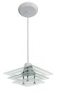Lustre Pendente Square 3 Vidros Quadrados Filet Sala Quarto