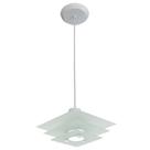 Lustre Pendente Square 3 Vidros Quadrados Foscos Sala Quarto