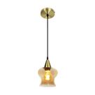 Lustre Pendente Taschibra Aisha Liso E27 Conhaque Bivolt Ouro