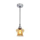 Lustre Pendente Taschibra Aisha Liso E27 Conhaque Bivolt Prata