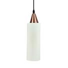 Lustre Pendente Taschibra Anne 20cm Leitoso E27 Bivolt Cobre