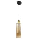 Lustre Pendente Taschibra Anne Rigato âmbar E27 Bivolt Ouro