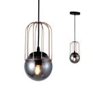 Lustre Pendente Taschibra Aramado Claw Cobre/Fumê E27 Bivolt