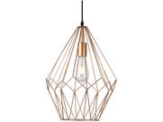 Lustre Pendente Taschibra Aramado Diamond Cobre E27 Bivolt