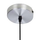 Lustre Pendente Taschibra Badih P Canelado E27 Transparente Bivolt Prata