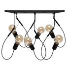 Lustre Pendente Taschibra Bungee Preto 6XE27 Bivolt