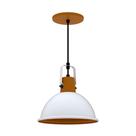 Lustre Pendente Taschibra Factory Cúpula M E27 Bivolt Branco Fosco