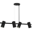 Lustre Pendente Taschibra Foccus Preto Para 4 Lâmpadas Bivolt