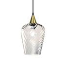 Lustre Pendente Taschibra Monalisa G Rigato Transparente E27 Bivolt Ouro