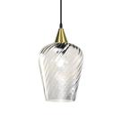 Lustre Pendente Taschibra Monalisa G Rigato Transparente E27 Bivolt