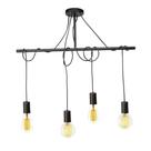 Lustre Pendente Taschibra Tears Linear Preto E27 Bivolt