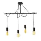 Lustre Pendente Taschibra Tears Linear Preto E27 Bivolt