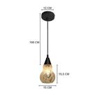 Lustre Pendente Taschibra Verona E27 Transparente Leitoso Bivolt Ouro