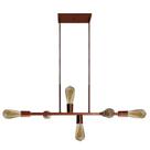 Lustre Pendente Trilho Moderno 7 Soquetes Cobre Sala Quarto Lustre Pendente Trilho Moderno 7 Soquetes Cobre Sala Quarto