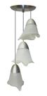Lustre Pendente Triplo Com 3 Tulipas De Vidro Ideal para Mesa De Jantar