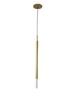 Lustre Pendente Tubo Cilindro 60cm Difusor Acrílico Dourado 167