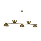 Lustre Pendente Versa Retangular Industrial 1,70cm Dourado 666