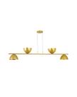 Lustre Pendente Versa Retangular Industrial Dourado 1,30m 489