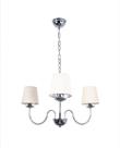 Lustre Pendente Versalhes Redondo Tocheiro Clássico Cúpula 3 Braços Cromado 372/3