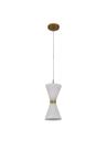 Lustre Pendente Vidro Ampulheta Dourado 782