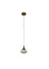 Lustre Pendente Vidro Disco Asteroide Dourado 770