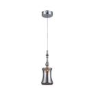 Lustre Pendente Vidro Fumê Mykonos 1 Lâmpada G9 Bivolt 32x13cm Design Vintage Moderno para Sala Quarto Cozinha e Varanda