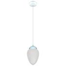 Lustre Pendente Vintage Branco Pêra Incolor Fosca Lapidada
