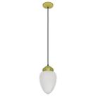 Lustre Pendente Vintage Dourado Globo Pêra Incolor Fosca Lustre Pendente Vintage Dourado Globo Pêra Incolor Fosca
