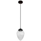 Lustre Pendente Vintage Preto Globo Pêra Incolor Brilho