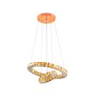 Lustre Pendente Vision Cristal Aliança Dupla Led 3000K Moderno 36W