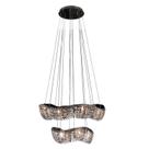 Lustre Pendente Wave Cristal 2 Aros 14 Luzes Wav14l60pd Bronzearte