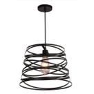 Lustre Pendente Weave Preto 33cm Luminária de Teto em Metal Fosco para Sala, Quarto e Cozinha Makled Lustre Pendente Weave Preto 33cm Luminária de Teto em Metal Fosco para Sala, Quarto e Cozinha Makled