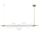 Lustre Pendente Zeep Dourado E Transparente 1xled 12W