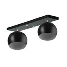 Lustre Plafon Bola 15 cm Retangular Duplo Preto Lustre Plafon Bola 15 cm Retangular Duplo Preto