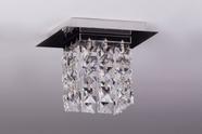 Lustre Plafon Cristal Egípcio Quadrado Cromado 472