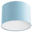 Lustre Plafon Cupula Dome 30x20cm Azul com Bolinha
