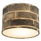 Lustre Plafon Cúpula Dome Estampado Tijolinho