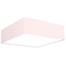 Lustre Plafon Cupula Dome Quadrado 50x15cm Rosa