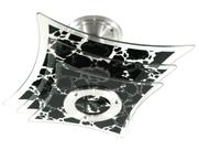 Lustre Plafon de Sobrepor de Teto - Estrelado Preto - 3 Vidros - Sala Quarto Cozinha Lustre Plafon de Sobrepor de Teto - Estrelado Preto - 3 Vidros - Sala Quarto Cozinha
