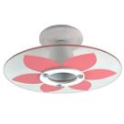 Lustre Plafon de Sobrepor de Teto - Flor - 1 Vidro - Quarto Infantil Menina Criança