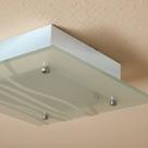Lustre Plafon de Sobrepor de vidro para 02 lâmpadas 30cm Ideal para Sala, Quarto, Cozinha, Banheiro 110v/220v Ondas Brancas
