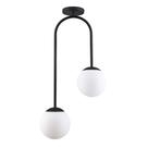 Lustre Plafon Flórida 02 Lâmpadas E27 Alumínio e Vidro Moderno Lustre Plafon Flórida 02 Lâmpadas E27 Alumínio e Vidro Moderno