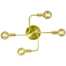 Lustre Plafon Hashtag Dourado De 4 Braços Lustre Plafon Hashtag Dourado De 4 Braços