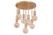 Lustre Plafon Industrial Redondo 35cm Dourado 201