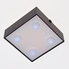 Lustre plafon lâmpadas expostas 35cm quadrado teto