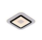 Lustre Plafon LED 27W Preto 24x24 Sobrepor 3000K Bivolt DCB03062